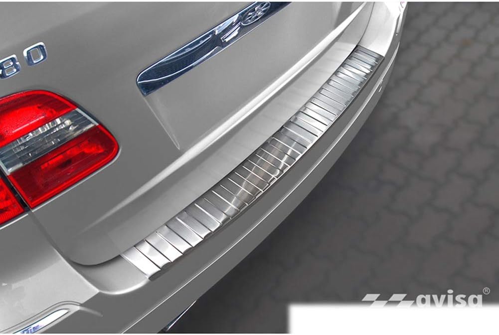 Avisa Edelstahl Heckstossstangenschutz kompatibel mit Mercedes B-Klasse W245 2005-2008 'Ribs'