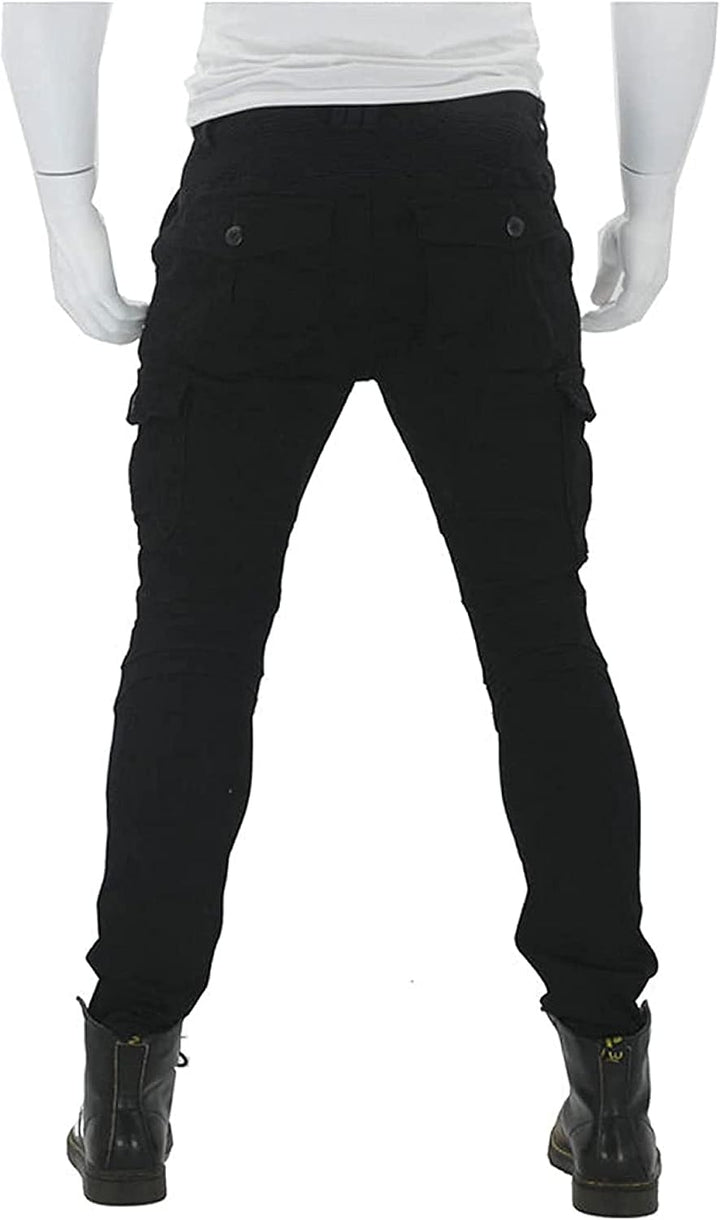 Motorradhose,Schutzhose,Herren,Motorradjeans,aus atmungsaktivem, verschleissfestem,mit 2 Paar Protek