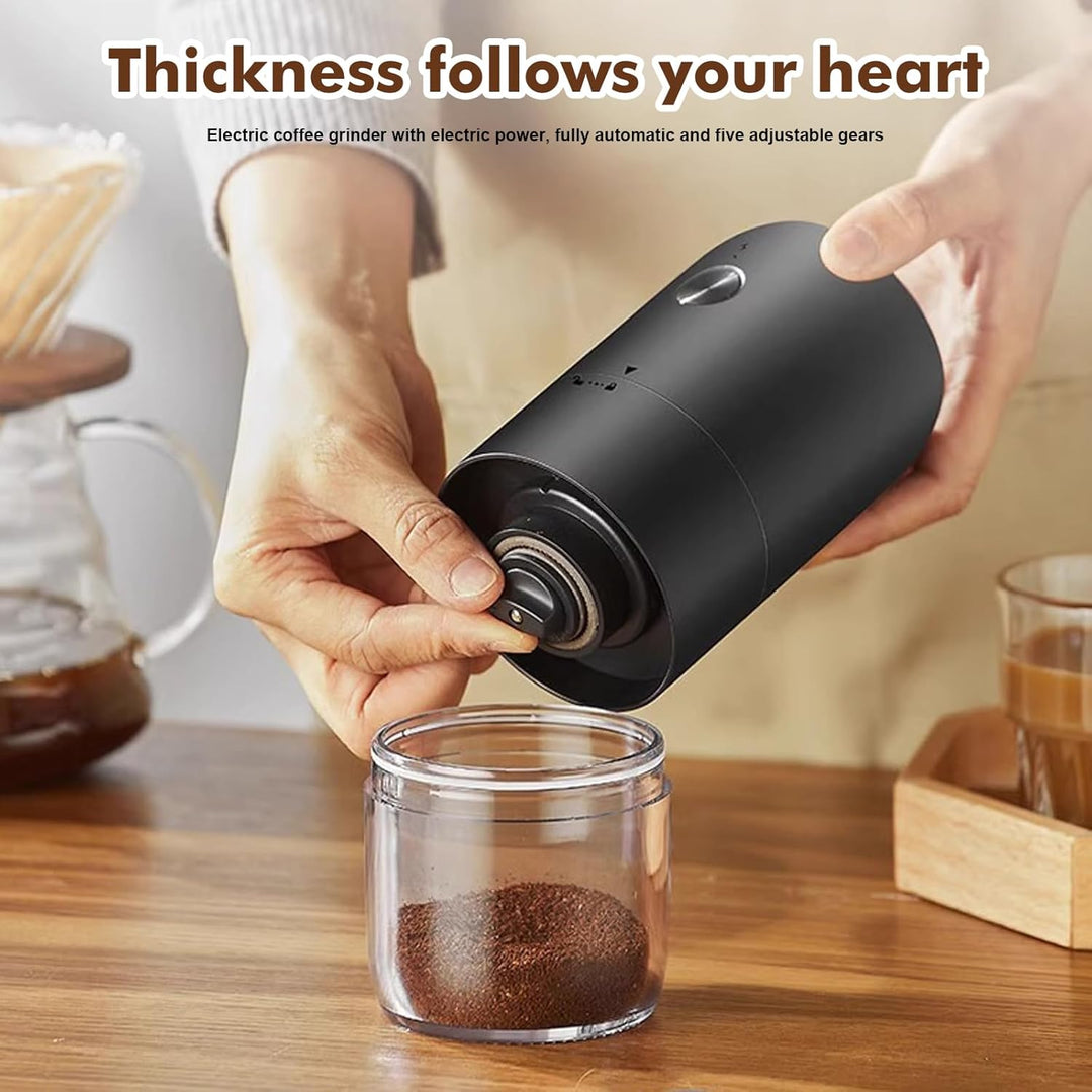 Kaffeemühle Elektrisch, Elektrische Kaffeemühle, Wiederaufladbare Kaffeemühlen mit 5 Einstellbaren M