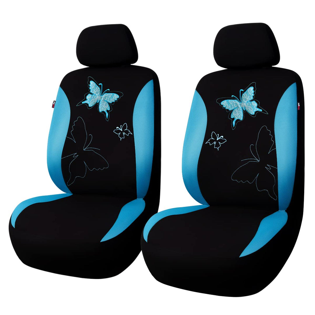 Flying Banner Maschen Schmetterling Universal für Auto Sitzbezüge Seitenairbags Kompatibel (Minzblau