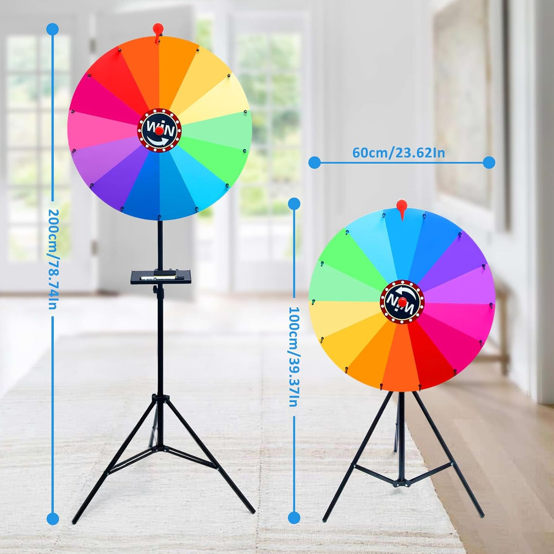 Glücksrad zum Drehen Gross Mehrzweck Höhenverstellbar 100cm-200cm Gluecksrad Gluecksrad 14 Farben Dr