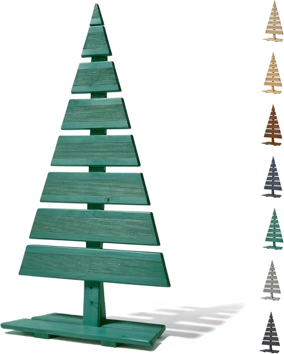 Floranica Weihnachtsdeko Weihnachtsbaum Lärchenholz Höhe 92 cm Fussbreite 45 cm Grün Holzweihnachtsb