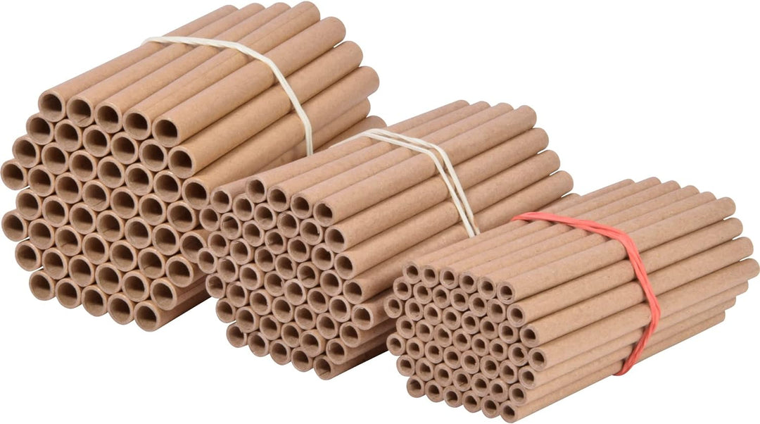 dobar® 22890e Pappröhrchen 450er Set - Füllung für Bienenhotels aus 100% recyceltem Altpapier - Wild