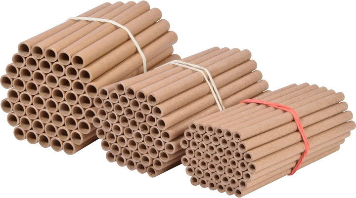 dobar® 22890e Pappröhrchen 450er Set - Füllung für Bienenhotels aus 100% recyceltem Altpapier - Wild