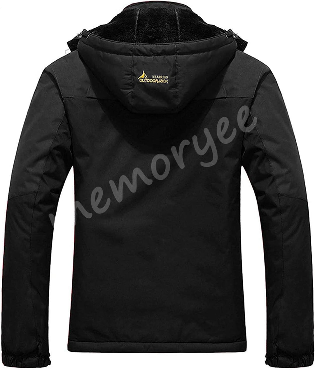 Memoryee Herren Ski Jacke Warmer Gefüttert Winter Fleece Mantel Wasserdichter mit Abnehmbarer Kapuze