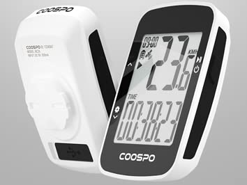 COOSPO BC26 Fahrradcomputer, GPS, Bluetooth, kabellos, mit Geschwindigkeitsalarm, 2,3-Zoll-LCD-Displ