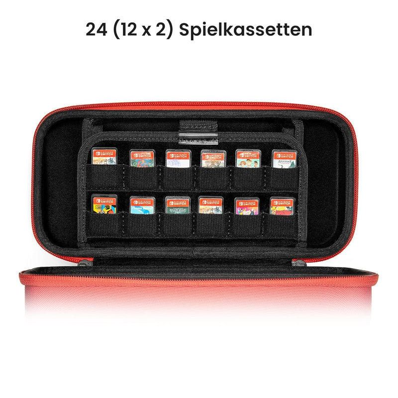 tomtoc Tasche Case für Nintendo Switch / Switch OLED Modell, Hard Tragetasche für Switch Konsole, 24