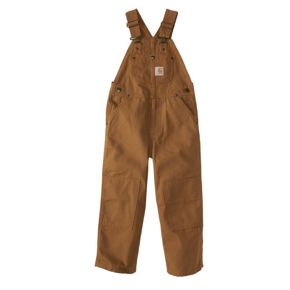 Carhartt Boys' Canvas Bib Overall,Carhartt Brown,4
