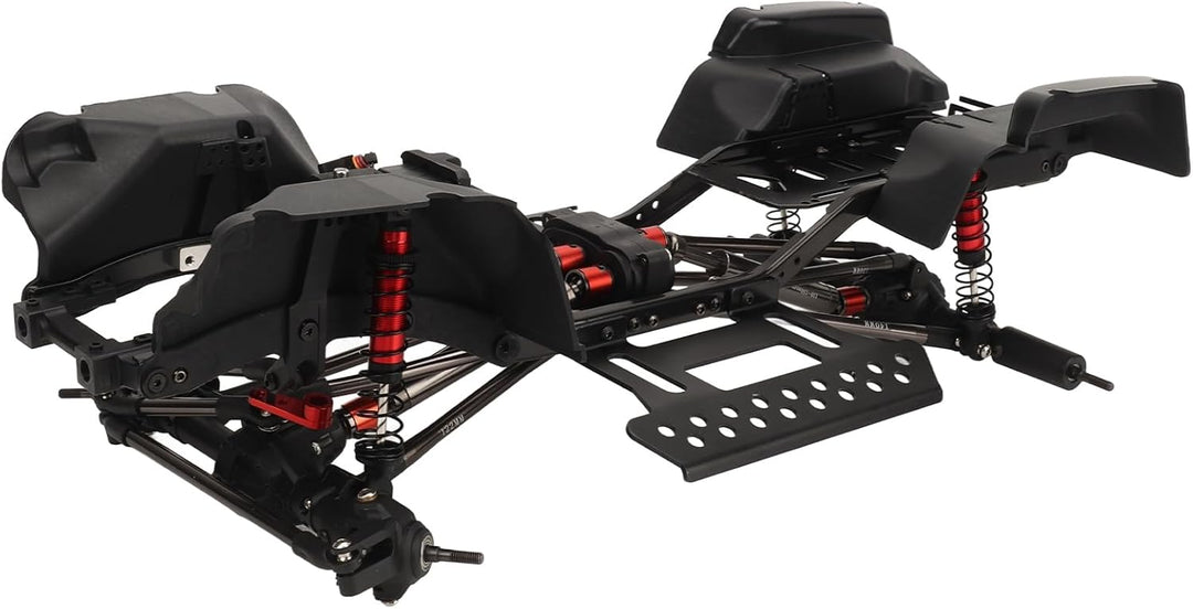 Dilwe RC Auto SCX10 Chassis Rahmenkit, 313mm Radstand, Kohlefaser + Alu, für SCX10 1/10 RC Crawler O