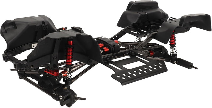 Dilwe RC Auto SCX10 Chassis Rahmenkit, 313mm Radstand, Kohlefaser + Alu, für SCX10 1/10 RC Crawler O