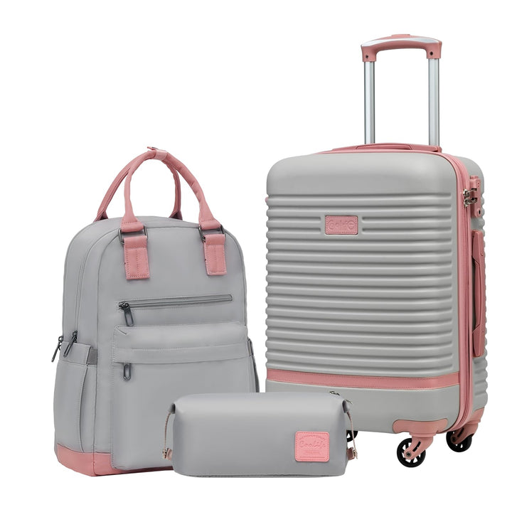 COOLIFE Koffer Trolley Koffer Reisekoffer von ABS Hartschalen Trolley 4 Rollen TSA-Schloss Der Koffe