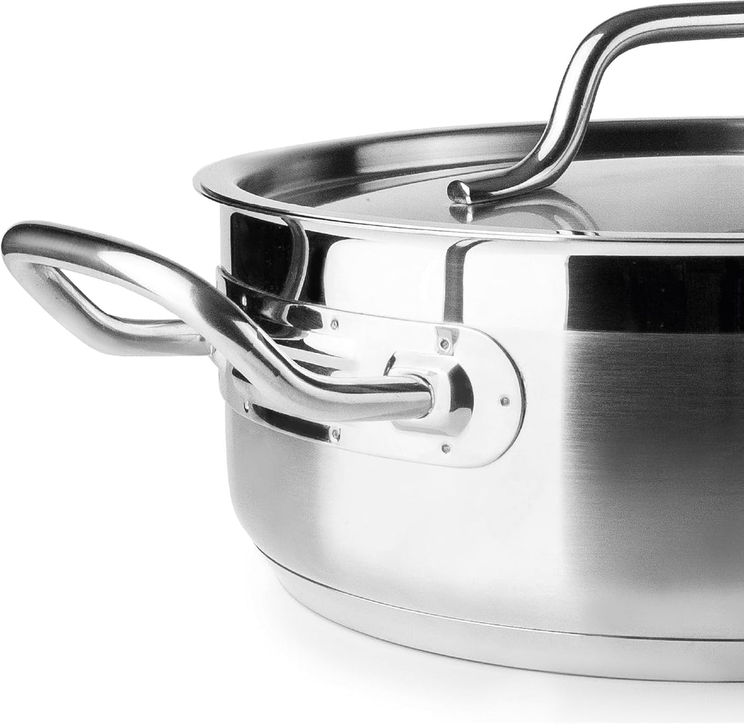 IBILI Kochtopf mit Deckel, Edelstahl, Ebbe, 22 cm, Edelstahl 18/10, induktionsgeeignet, 22 cm