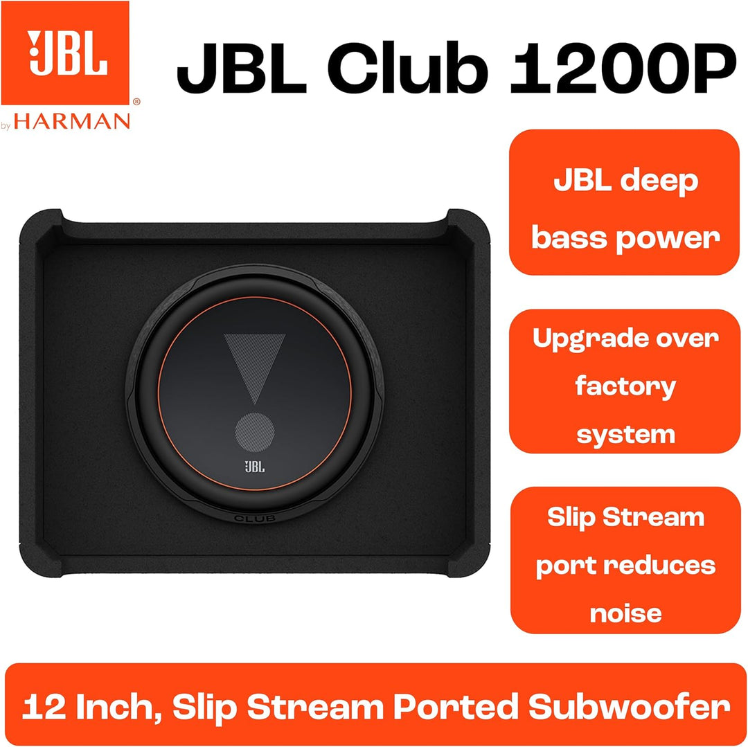 JBL Club 1200P Passive Subwoofer Auto – Enorm Kraftvolle Bass Box – Passiver Gehäuse Subwoofer fürs