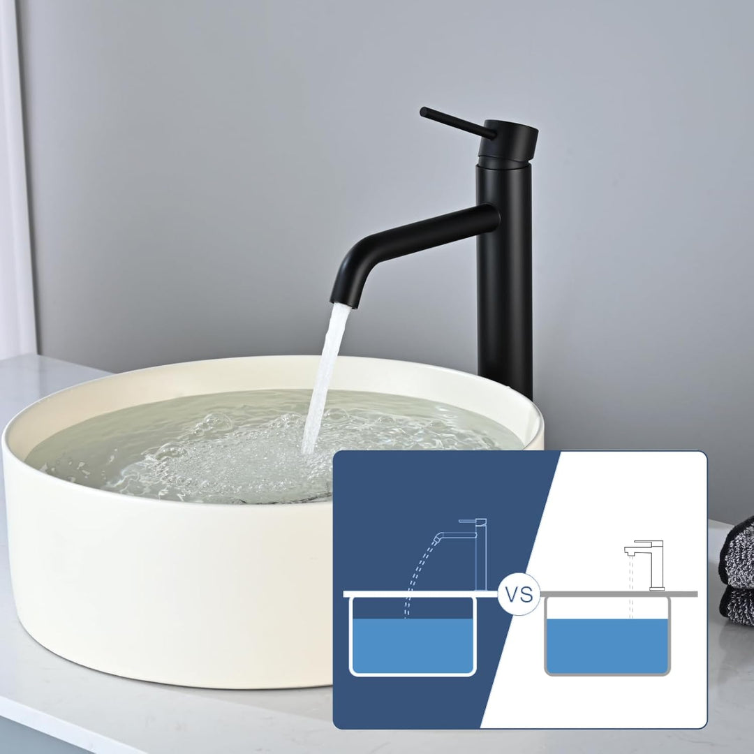 Wasserhahn Bad-Mischbatterie, Waschtischarmatur mit Geräuscharmem Keramischem Ventilkern, Armatur fü