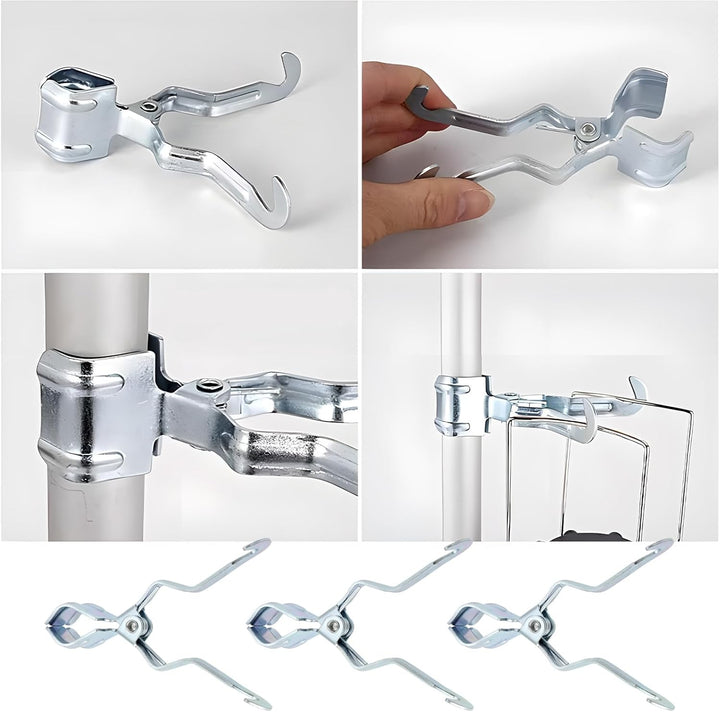 eMagTech Multifunktionale Eisen-Camping-Klemmhaken für Zeltstangen mit einem Durchmesser von 1,6 cm