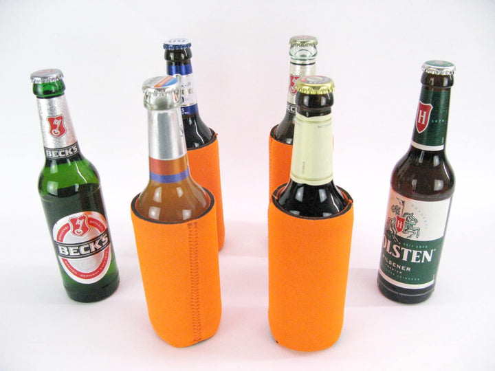 8X Bierkühler für 0,33L Flaschen in Orange. Getränkekühler- Flaschenkühler für alle genormten Bierfl
