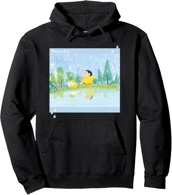 Crayon Shin-chan Ein Spaziergang an einem regnerischen Tag Pullover Hoodie