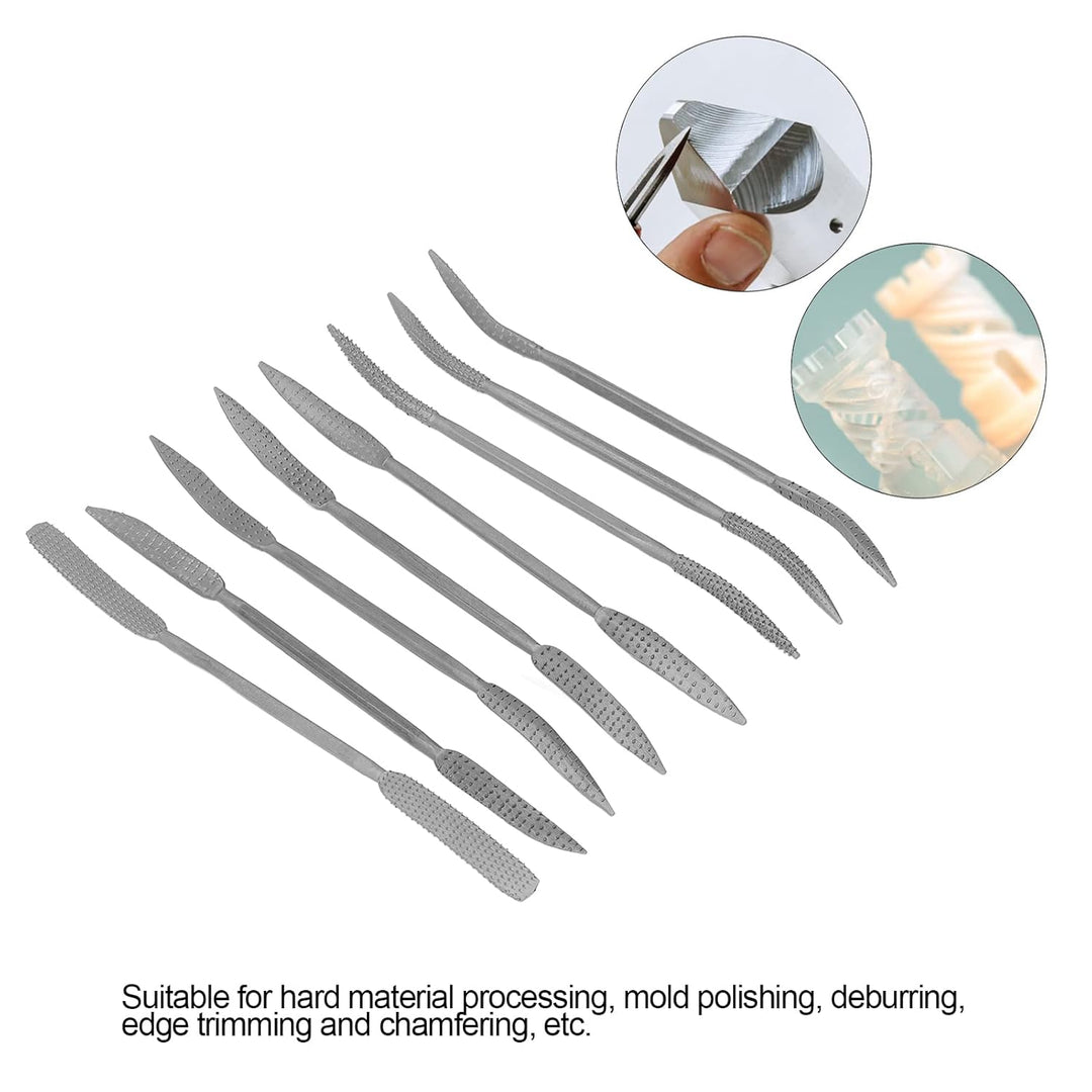 8PCS Holzfeilen und Raspeln, doppelseitiges Riffler-Holzraspel-Feilen-Set Riffler-Feilen-Set Holzfei
