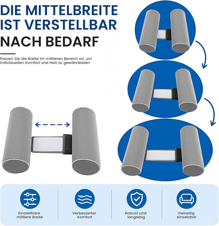 Körperkissen für Seiten- &amp; Rückenschläfer, Zylinder-Lagerungskissen, Rollkissen aus hochdichtem Scha