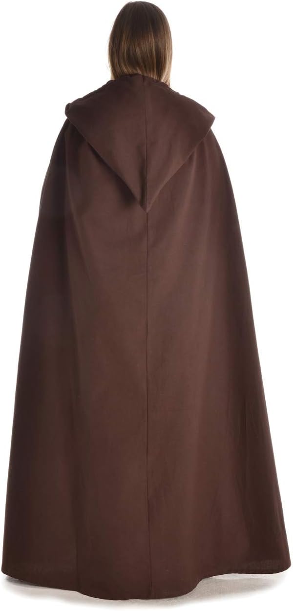 Mittelalter Umhang Sunnhild aus Baumwolle Beige, Schwarz, Rot, Braun, Weiss Gewandung LARP Einheitsg