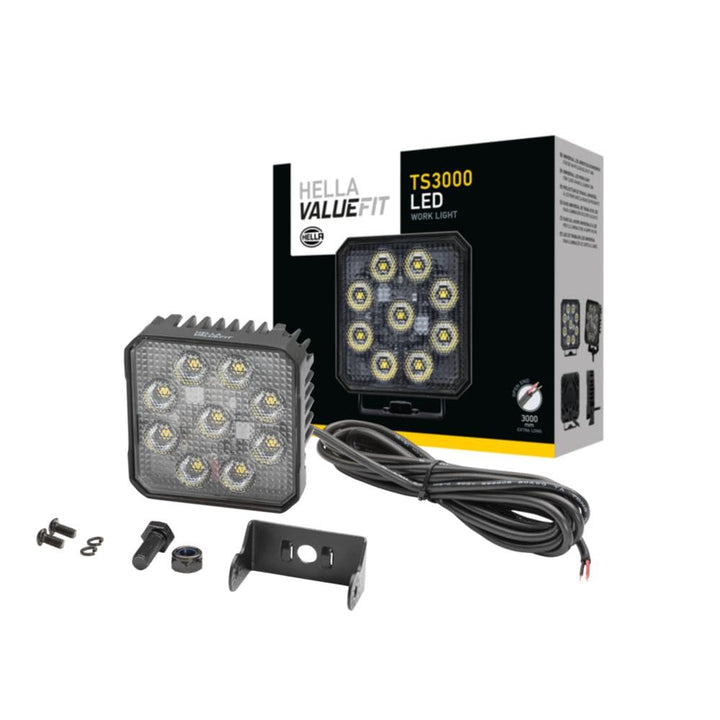 HELLA Valuefit TS3000 LED Arbeitsscheinwerfer 12V - 24V 3000 echte Lumen Nahfeldausleuchtung starke