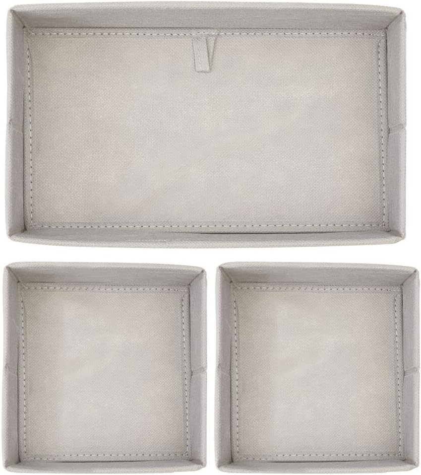 mDesign 6er-Set Stoffbox für Schrank oder Schublade – die ideale Aufbewahrungsbox für Wäsche, Gürtel