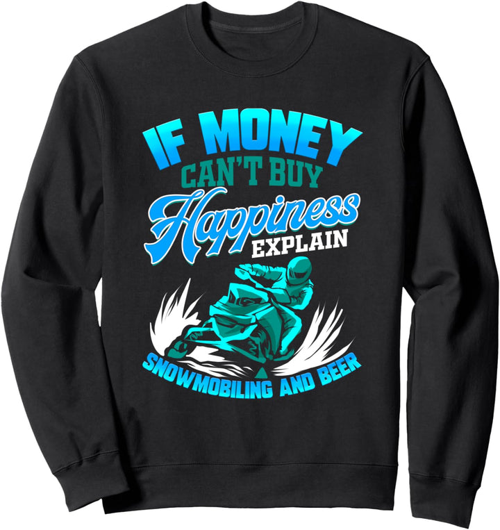 Motorschlitten Bier Schneemobil Sweatshirt