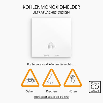 ELRO FF4610 Design-Brandschutz-Kit - 2X Ultraflacher Rauchmelder & Ultraflacher Kohlenmonoxid-Melder