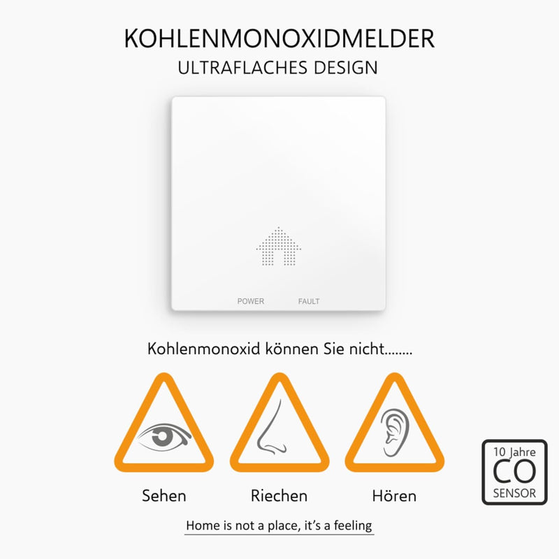 ELRO FF4610 Design-Brandschutz-Kit - 2X Ultraflacher Rauchmelder & Ultraflacher Kohlenmonoxid-Melder