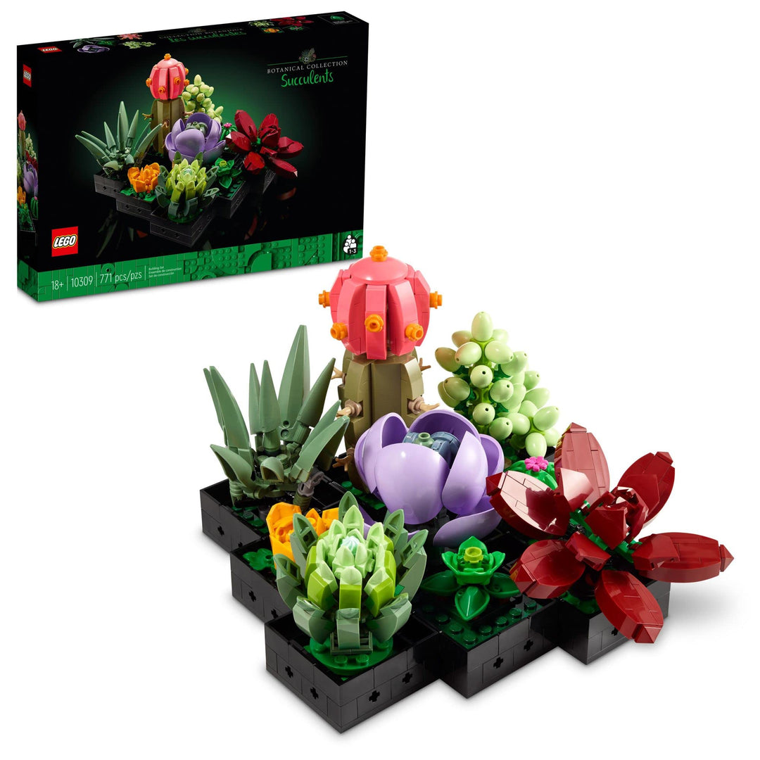 LEGO Succulents 10309 Plant Decor Building Set for Adults; Build a Succulents Display Piece for The