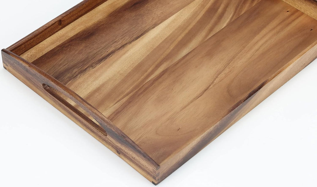 Zassenhaus Serviertablett Holz | 53×41×7cm | Teetablett &amp; Frühstücksbrettchen Holz | 2er Set | aus n