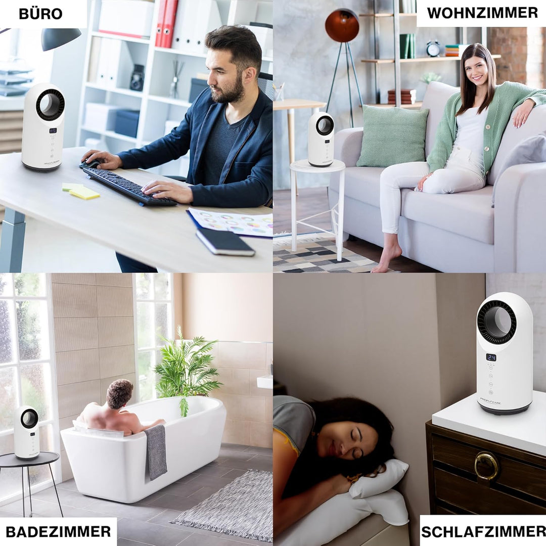 ProfiCare® 2in1 Keramik-Heizlüfter und Tischventilator | 15-35 °C einstellbar | kühlen | Ventilator