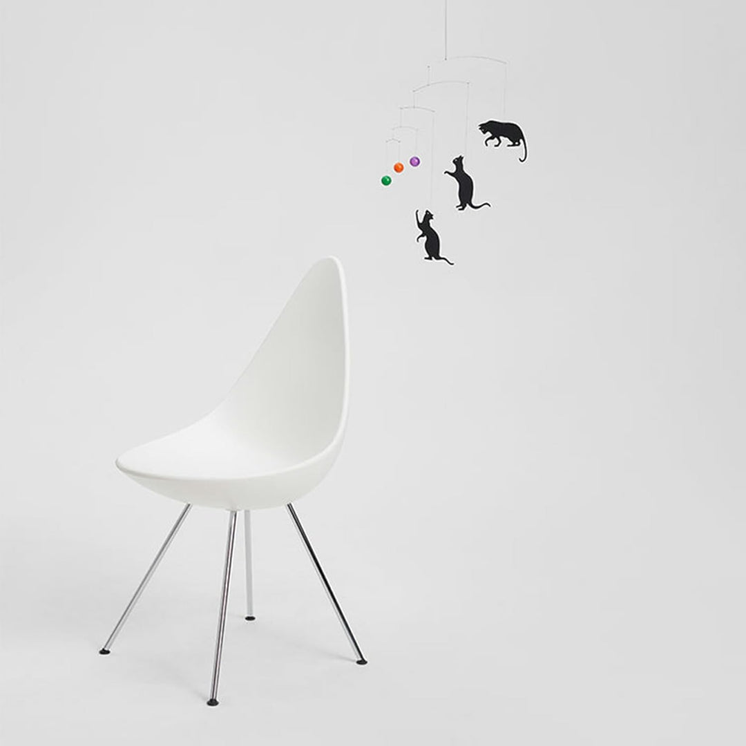 Flensted Mobiles Feline Mobile, Stahl, Mehrfarbig, 50x45 cm