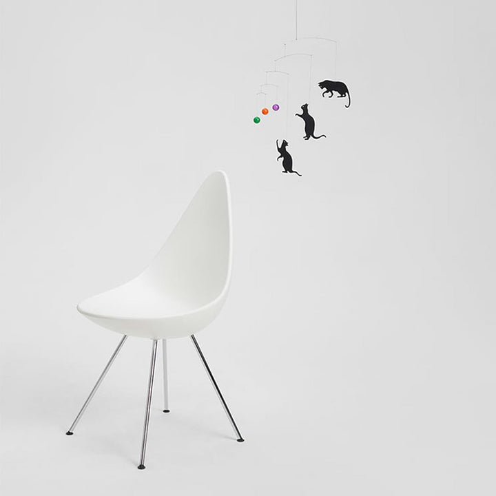 Flensted Mobiles Feline Mobile, Stahl, Mehrfarbig, 50x45 cm