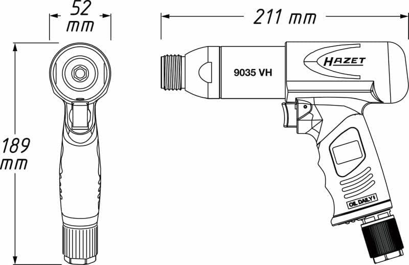 Hazet 9035V/5 Vibrationsmeissel-Satz
