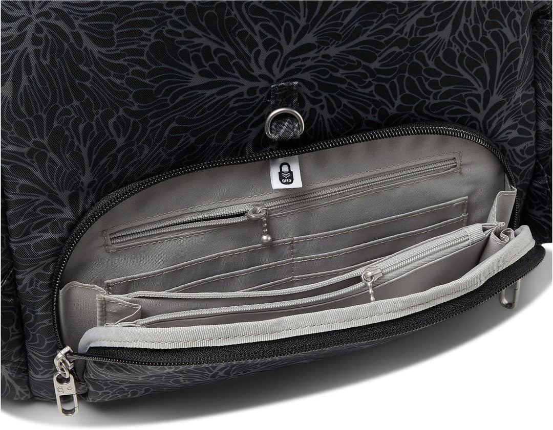 Baggallini Damen Securtex Anti-Diebstahl-Urlaubsrucksack Einheitsgrösse Midnight Blossom, Einheitsgr