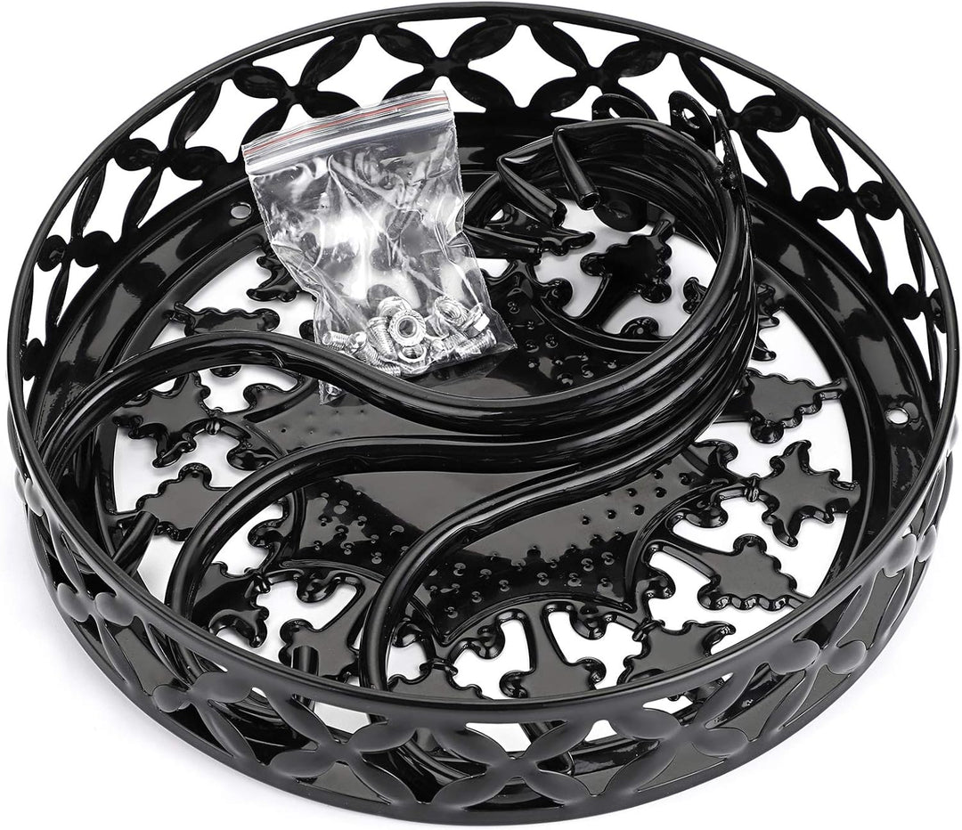 SUMNACON 1 x Kunst-Metall-Pflanzenständer, Blumentopf-Halter für drinnen und draussen, Schwarz (ohne