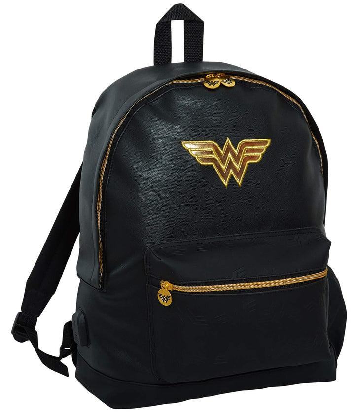 DC Comics Wonder Women Rucksack Erwachsene Kinder Gross A4 Leder wie College Mädchen Arbeit Rucksack