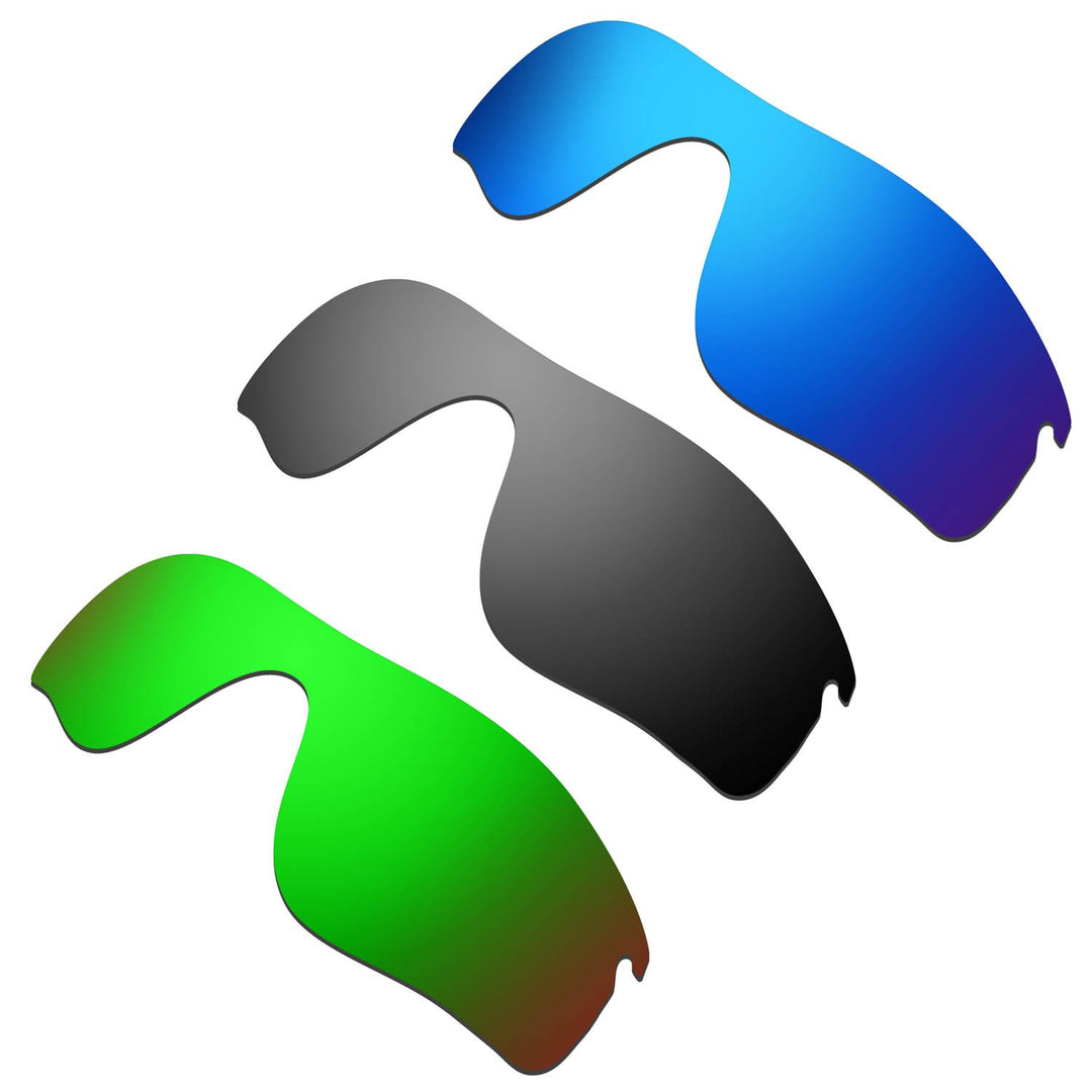 HKUCO Verstärken Ersatz-Brillengläser für Oakley RadarLock Path Blau/Schwarz/Grün TAC Polarisiert