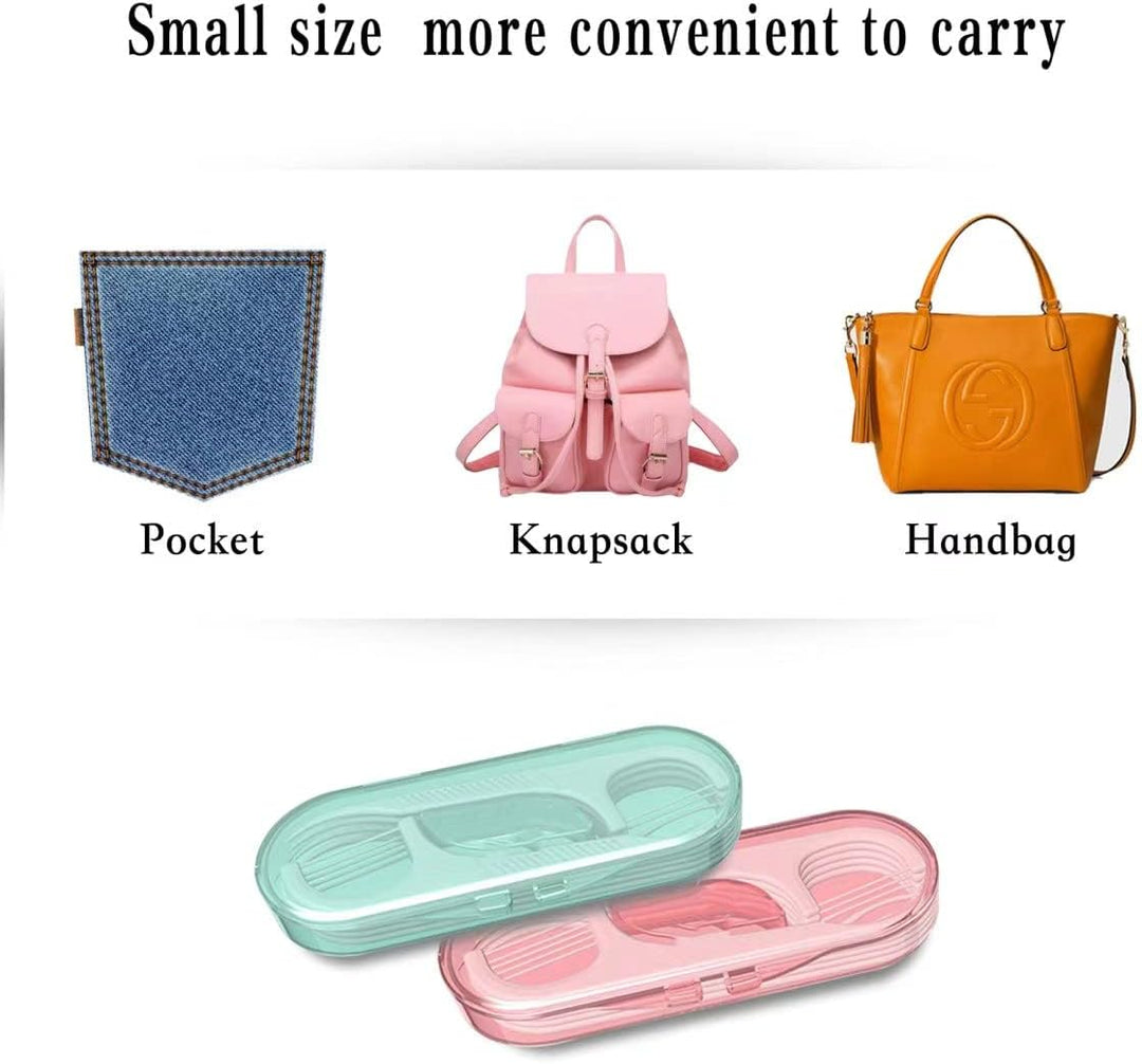 AOCEAN Zahnseide-Etui für Reisen, professionelle Zahnstocher, Zahnseide, 40 Plektren, Einfädler, Zah