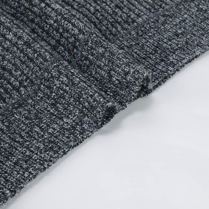 Herren Cardigan Grobstrick Reissverschluss Strickjacke mit Stehkragen Winter Pollover Knitted, Dunke