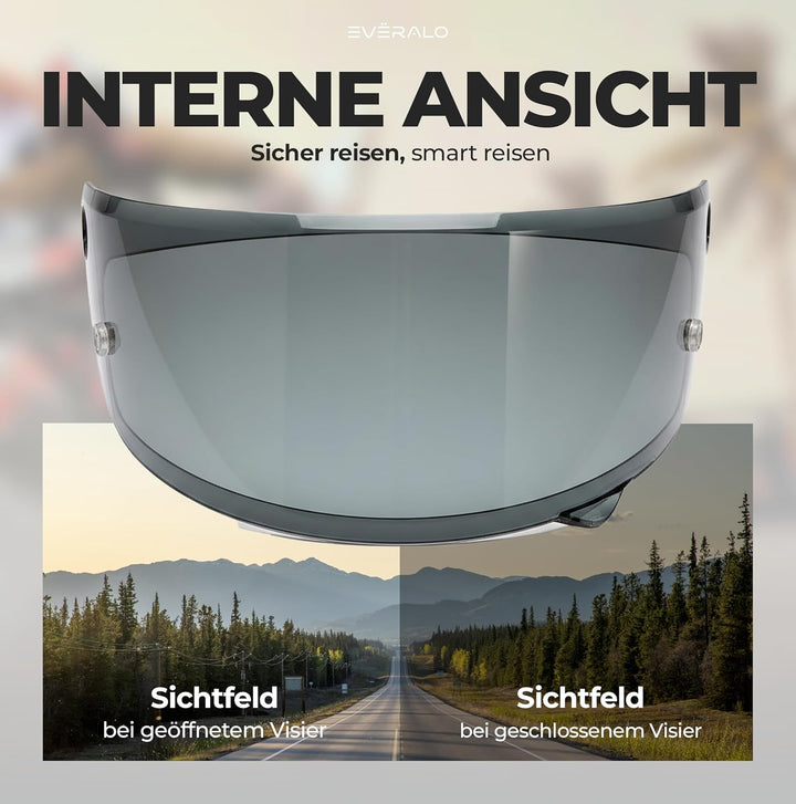 kompatibel mit Visier Hjc RPHA 1 - RPHA 1 V2 CARBON - HJ35 (Light Schwarz), Light Schwarz