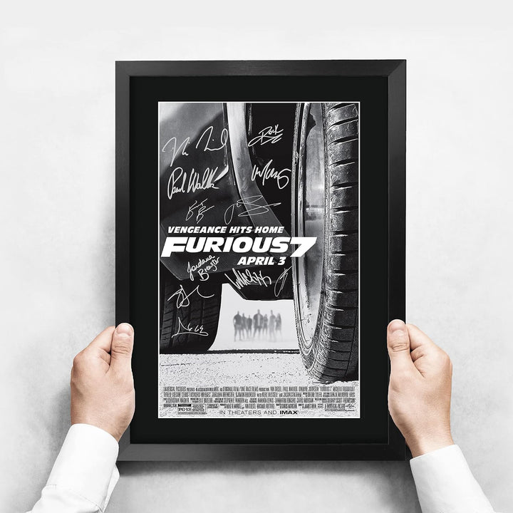 HWC Trading FR A3 Fast &amp; Furious 7 Vin Diesel, Paul Walker, Dwayne Johnson Geschenke, gedrucktes Pos