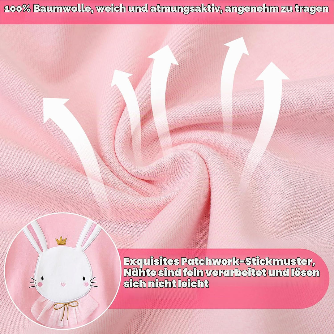 Sweatshirt Kinder Mädchen Regenbogen Einhorn Sweatshirt Pullover Sport Grau Rosa Langarm Warm Baumwo