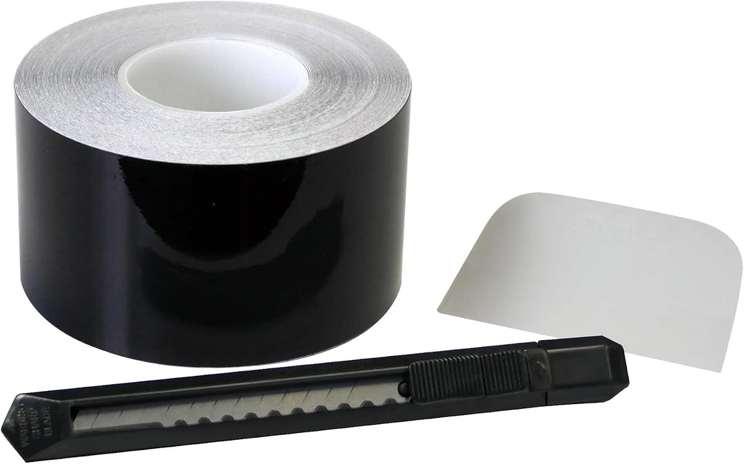 Foliatec Chrome Out Set Auto Zierleisten Folie Zierstreifen zum Folieren von Auto Chromleisten, schw
