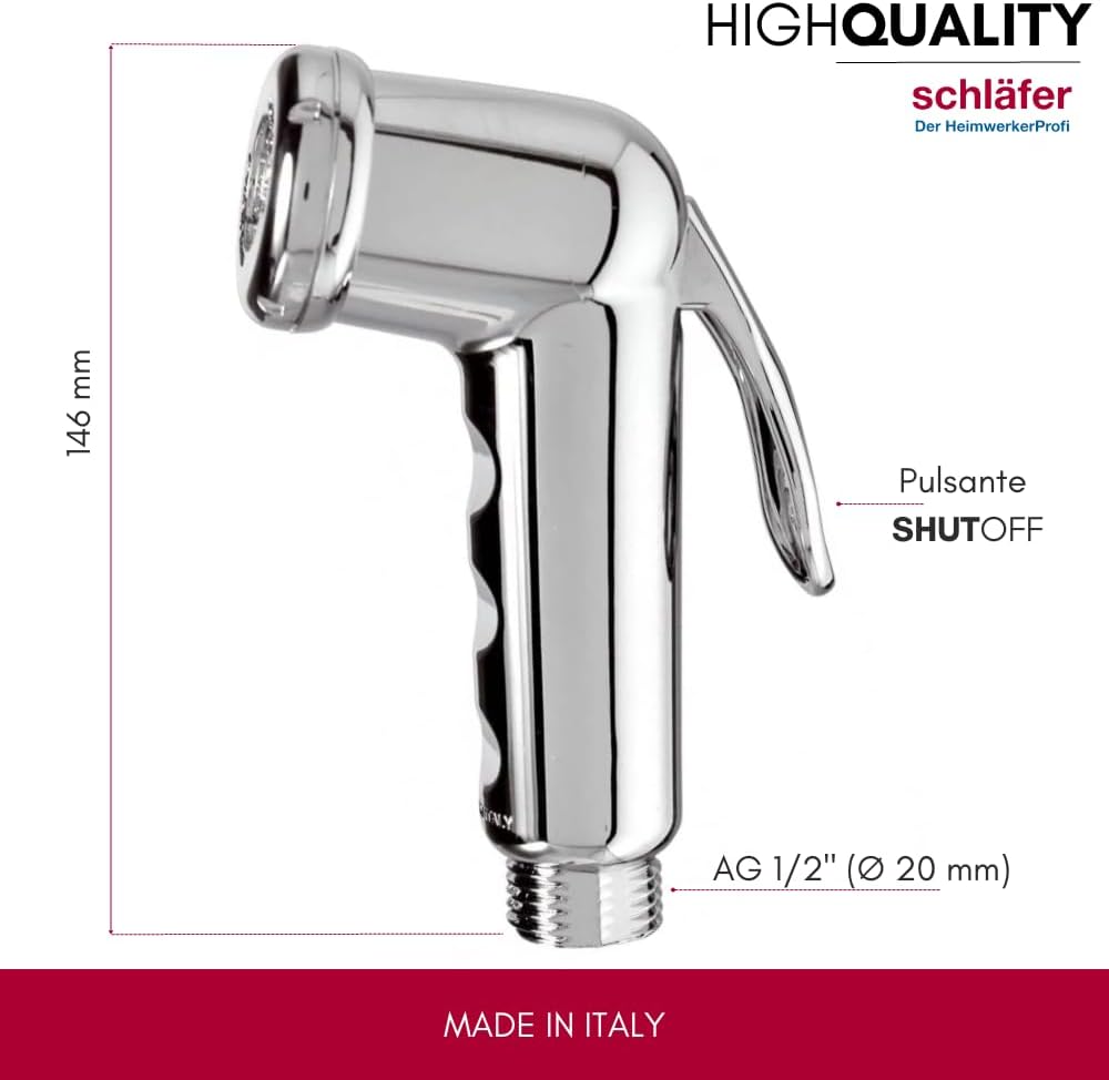 Schläfer 8112 - Bidet Handbrause Toilette - Set - Abs- Bidet Sprayer Shattaf - Waschbecken - Handbra
