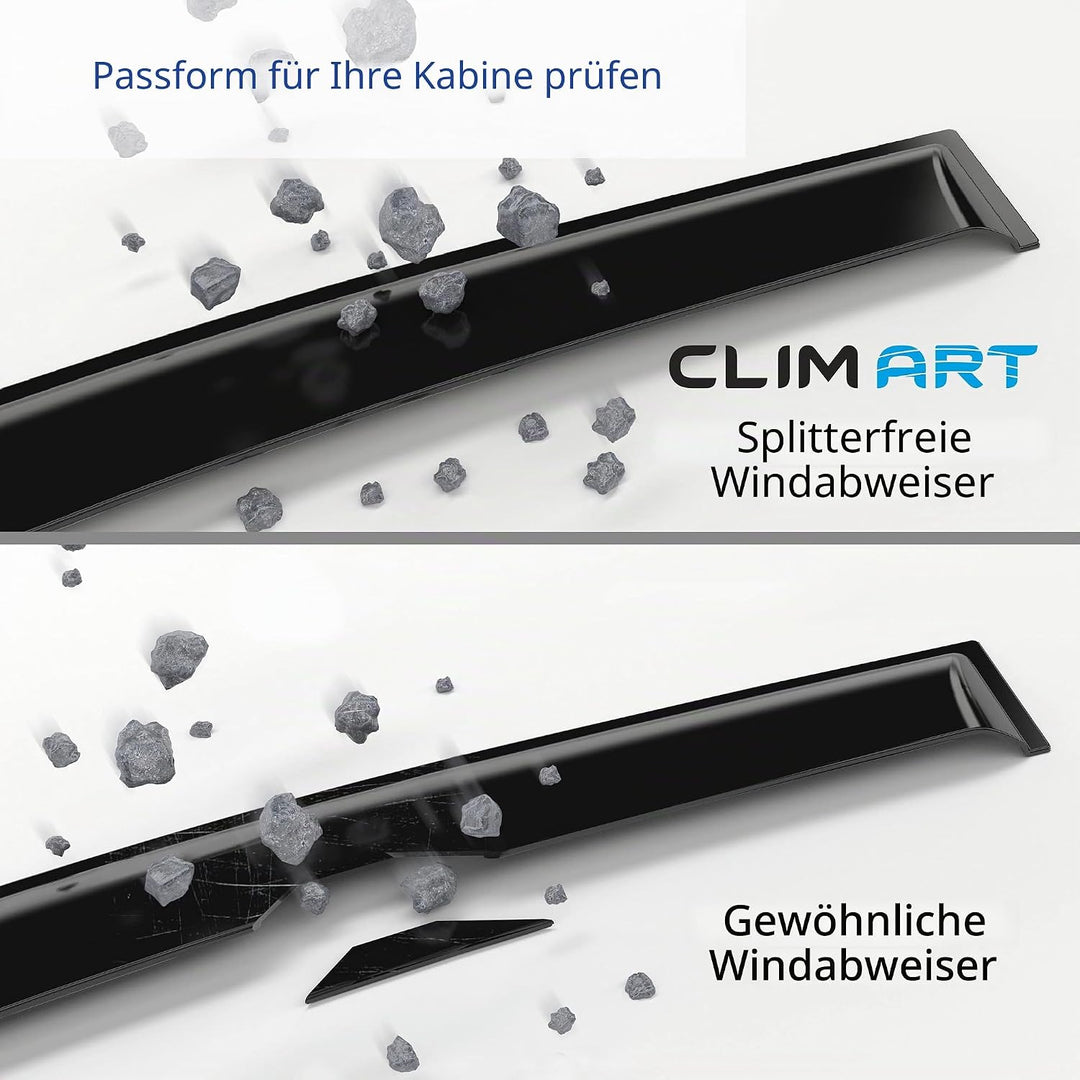 CLIM ART Windabweiser für/kompatible mit Toyota RAV4 2019-2026 (V) - Stick-on Regenabweiser - Autofe