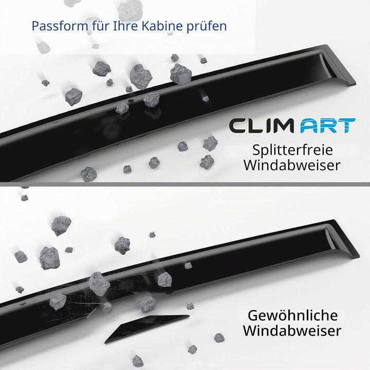 CLIM ART Windabweiser für/kompatible mit Toyota RAV4 2019-2026 (V) - Stick-on Regenabweiser - Autofe