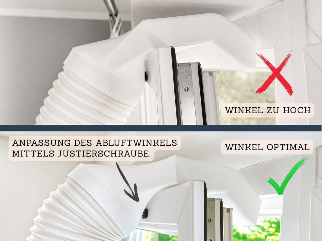 Extra Breiter Fensteradapter 35 cm für mobile Klimaanlagen – Kippfenster Abluftadapter mit 150 mm Sc