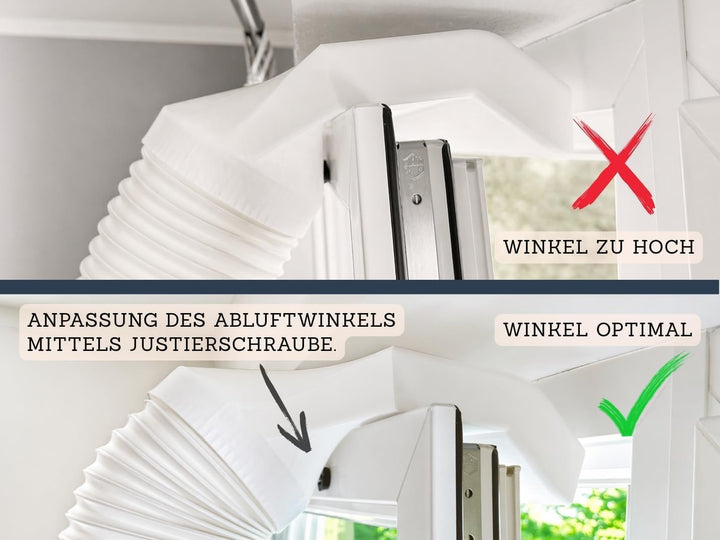 Extra Breiter Fensteradapter 35 cm für mobile Klimaanlagen – Kippfenster Abluftadapter mit 150 mm Sc